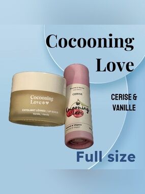 🇨🇦🆕*NEW* COCOONING LOVE | FULL | Lip Care Set - Cerise balm & Vanille Scrub